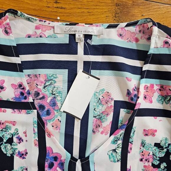 Lovers and Friends Mini Dress Size Medium Scarf Print - Picture 6 of 8